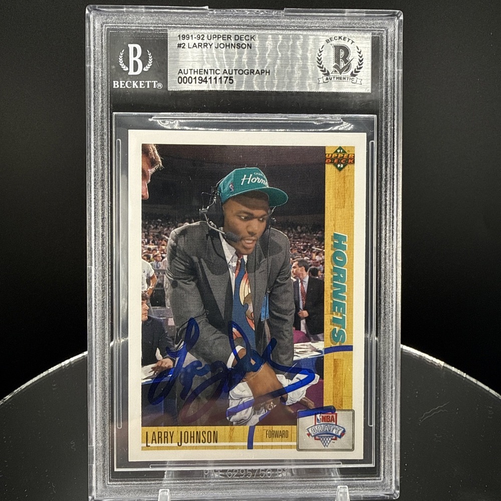 1991-92 Upper Deck - Draft Pick Larry Johnson Rookie Auto #2 BGS Authentic